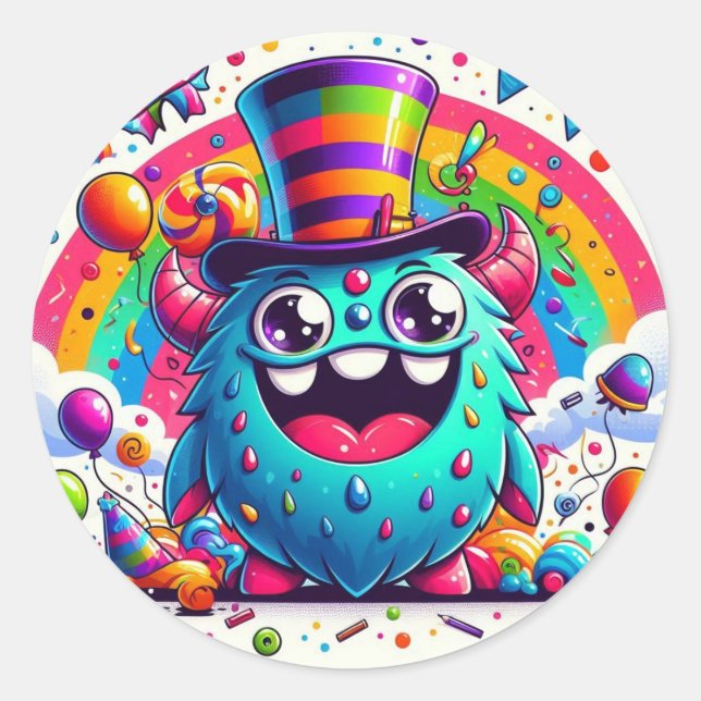 monster joker stickers and labels (Front)