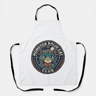 Monster Kaiju Cat Cat Graphic Tee Art - Monster Ka Apron