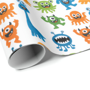 Monster Kids Birthday Wrapping Paper