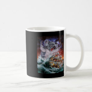 Monster Koala As Kraken Attack A War Ship At High  Coffee Mug