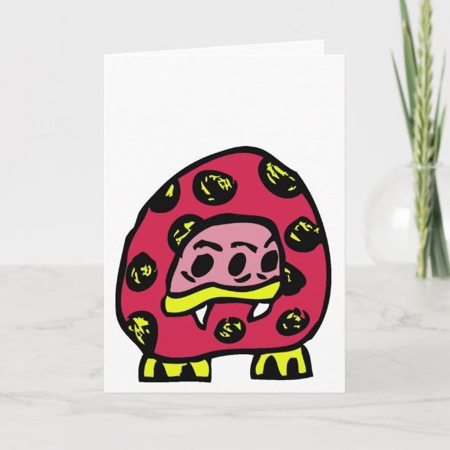 MONSTER LADYBUG GREETING CARD (Front)
