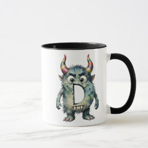 Monster Letter D Mug – Kids Alphabet Coffee Cup