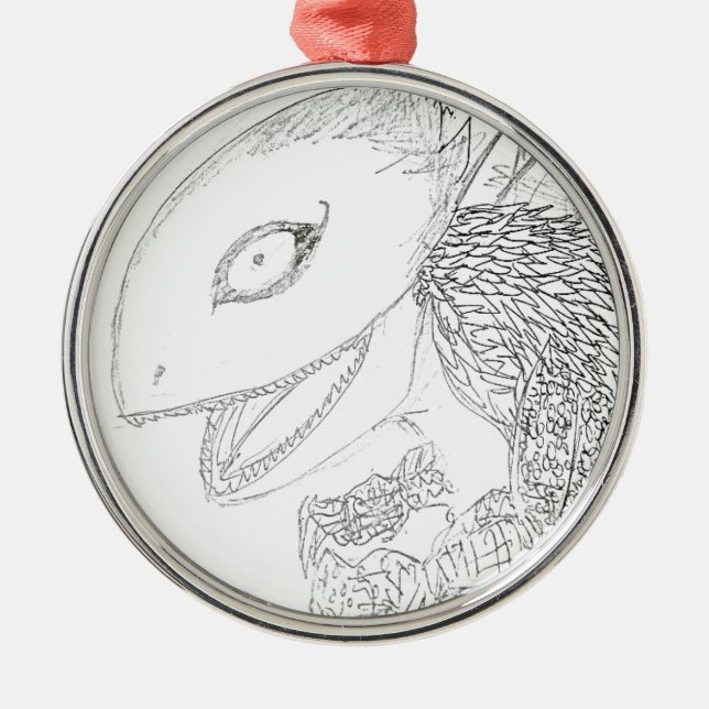 monster lizard cartoon metal tree decoration (Front)