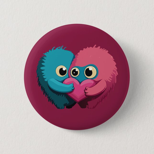 Monster Love 6 Cm Round Badge (Front)