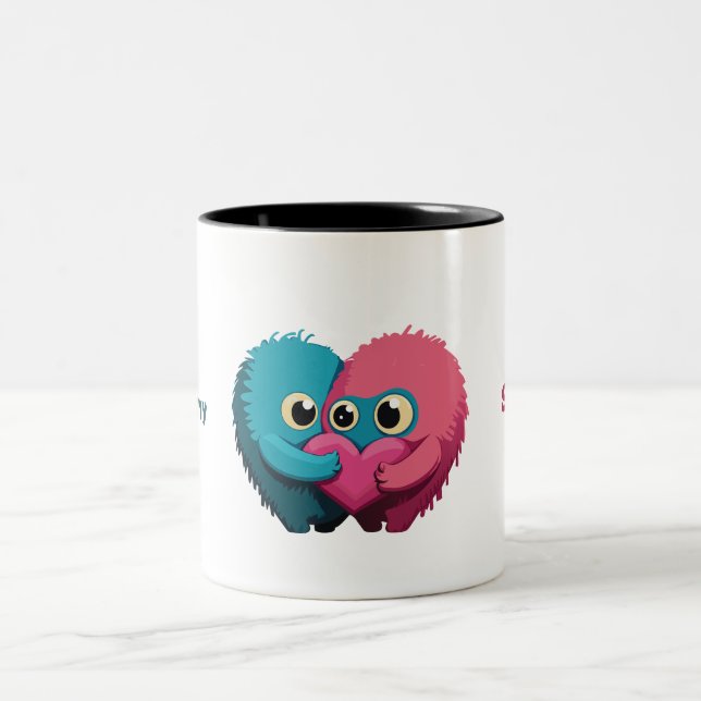 Monster Love Two-Tone Coffee Mug (Center)