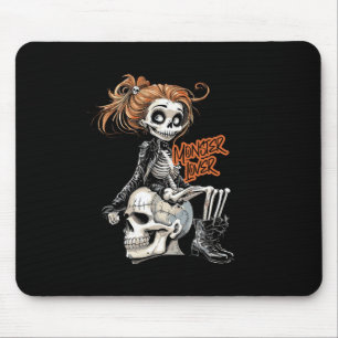 Monster Lover Fun Skeleton Ghoul Cute Vintage Hall Mouse Pad