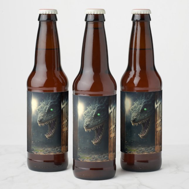 monster lurk beer bottle label (Bottles)