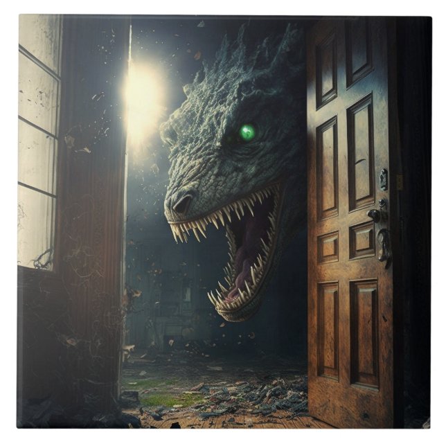 monster lurk ceramic tile (Front)