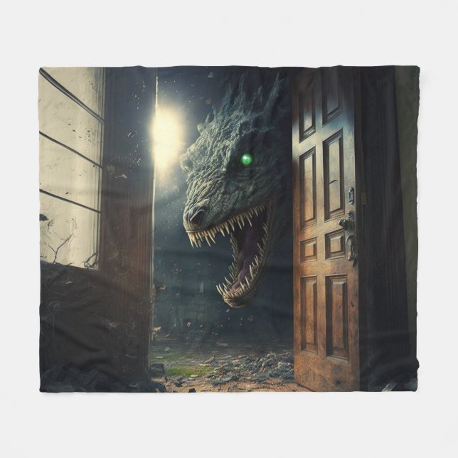 monster lurk fleece blanket (Front (Horizontal))