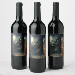 Monster lurk wine label