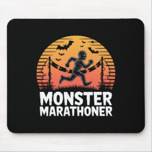 Monster Marathoner Halloween Mummy Runner Mouse Pad