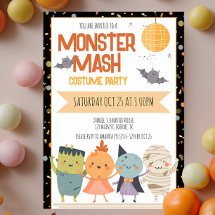 Monster Mash Costume Party Kids Halloween Invitation
