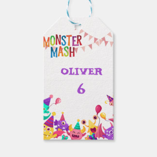 Monster Mash Gift Tags - Kids Party Labels