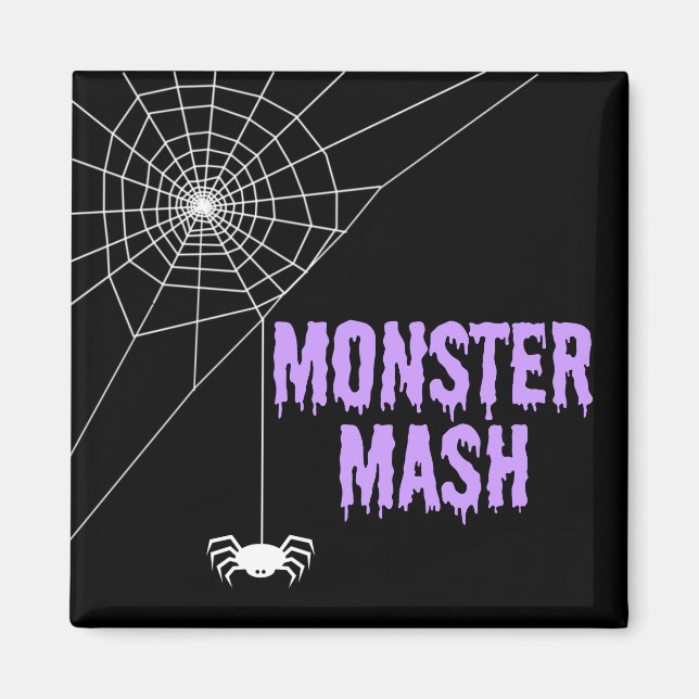 Monster Mash Halloween Spider Web Magnet (Front)