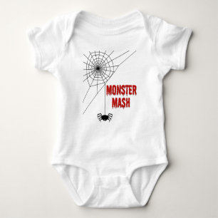 Monster Mash Halloween Spiderweb Baby Bodysuit