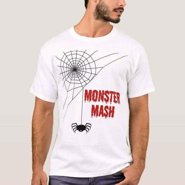 Monster Mash Halloween Spiderweb T-Shirt (Front)