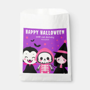 Monster Mash Purple Kids Halloween Birthday Party  Favour Bag