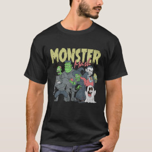 Monster Mash Retro Halloween Funny Monster Spooky  T-Shirt