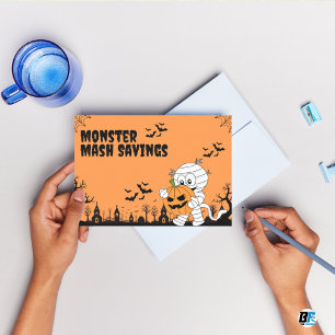 Monster Mash Saving - Happy Halloween Postcard