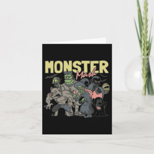 Monster Mash Vintage Ghost Halloween  Card