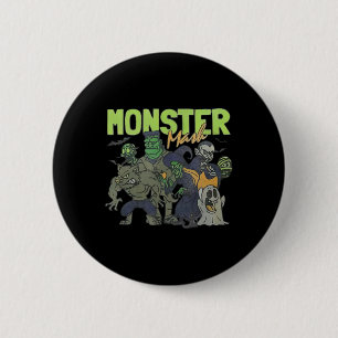 Monster Mash Vintage Ghost Halloween Funny 6 Cm Round Badge