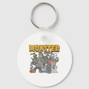 Monster Mash Vintage Ghost Halloween Funny  Key Ring