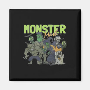 Monster Mash Vintage Ghost Halloween Funny Magnet