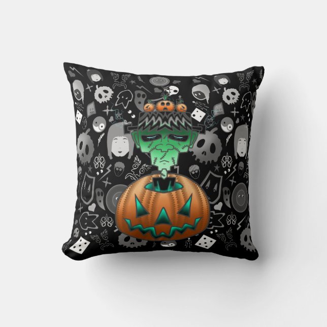 Monster Mashup Halloween Cushion (Front)