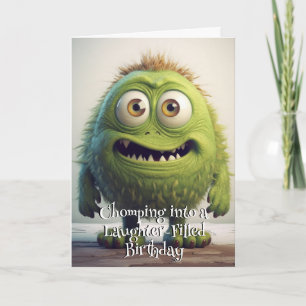 Monster Mayhem...Chortle Chomp Birthday card