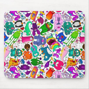 Monster Menagerie pattern Mouse Pad