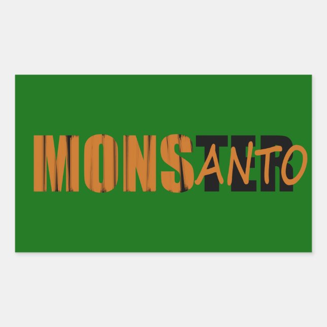 monster monsanto rectangular sticker (Front)