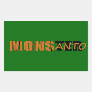monster monsanto rectangular sticker