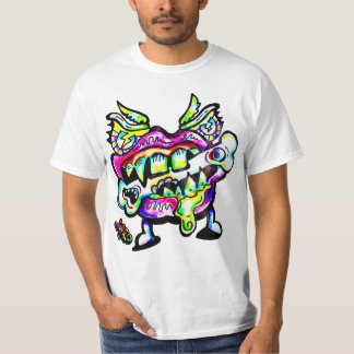 Monster Mouth Chomp M13 Colour Graphic Art T-shirt