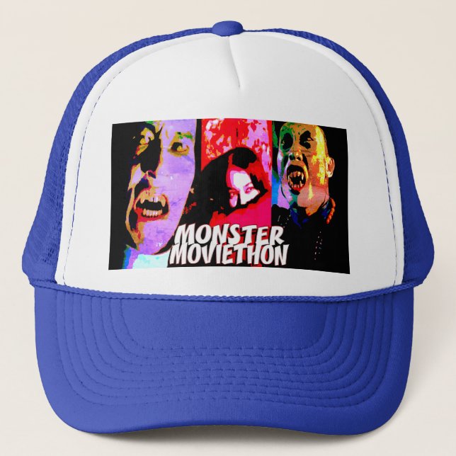 MONSTER MOVIETHON Season 2 Banner Trucker Hat (Front)