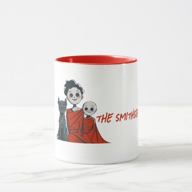 Monster Mum, Kid, and Dog Mug (Center)