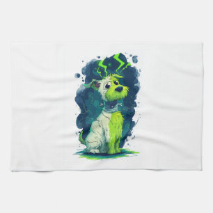 Monster Mutt � Cute Halloween Dog Tea Towel