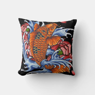 Monster Orange Dragon Fish on T-Shirt Cushion