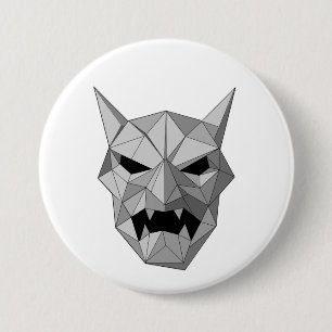 Monster origami 7.5 cm round badge