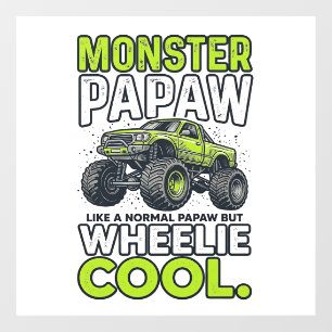 Monster Papaw Wheelie Cool Funny Monster Truck Des