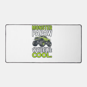 Monster Papaw Wheelie Cool Funny Monster Truck Des Desk Mat