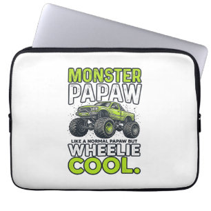Monster Papaw Wheelie Cool Funny Monster Truck Des Laptop Sleeve