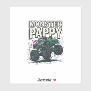 Monster Pappy Monster Truck Vintage Vector Design_