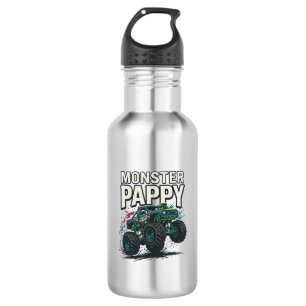Monster Pappy Monster Truck Vintage Vector Design_ 532 Ml Water Bottle