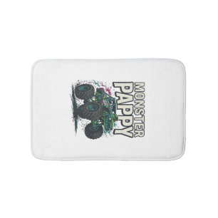 Monster Pappy Monster Truck Vintage Vector Design_ Bath Mat