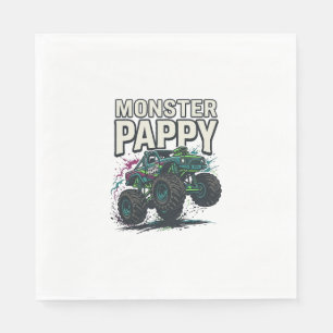 Monster Pappy Monster Truck Vintage Vector Design_ Napkin