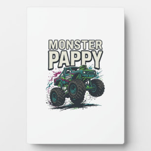 Monster Pappy Monster Truck Vintage Vector Design_ Plaque
