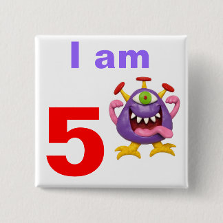 Monster Party 15 Cm Square Badge