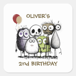 Monster Party Invitation Envelope Seal