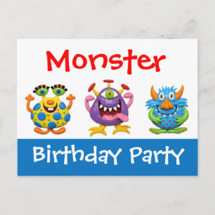 Monster Party Invitation Postcard