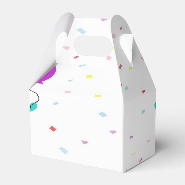 Monster party on white favour box (Front Side)